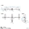 CR-LAC312BK / モニターアーム（3画面・横並び）