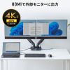 CR-LACDK2402BK / ドッキングステーション搭載モニターアーム（デュアルアーム・ガススプリング式）