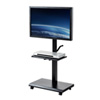 CR-LAST24 壁寄せ手動上下昇降液晶ディスプレイスタンド(ブラック) CR-LAST24 / 壁寄せ手動上下昇降液晶ディスプレイスタンド(ブラック)