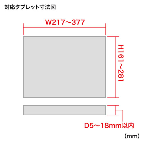 CR-LATAB27 / 9.7～13インチ対応iPad・タブレット用支柱取付けアーム