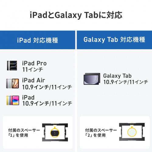 CR-LATAB35BK / iPad・Galaxy用セキュリティーケース（10.9、11インチ用、ブラック）