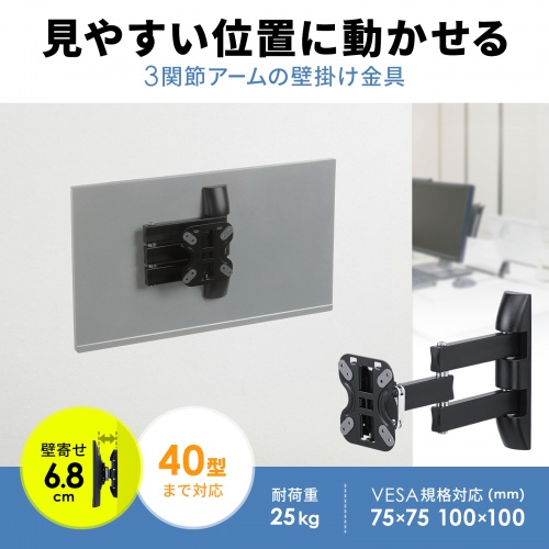 CR-LAW117 / ディスプレイ壁掛け金具（3関節）