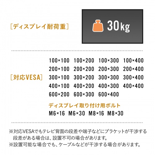 CR-PL25BK / 32型～52型対応手動上下昇降液晶ディスプレイスタンド