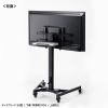 CR-PL61BK / 32～75型対応手動上下昇降テレビスタンド（カメラ台、大型キャスター付き）