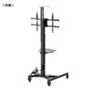 CR-PL61BK 32~75型対応手動上下昇降テレビスタンド(カメラ台、大型キャスター付き) CR-PL61BK / 32~75型対応手動上下昇降テレビスタンド(カメラ台、大型キャスター付き)
