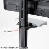 CR-PL61BK / 32～75型対応手動上下昇降テレビスタンド（カメラ台、大型キャスター付き）
