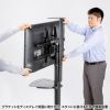CR-PL61BK 32~75型対応手動上下昇降テレビスタンド(カメラ台、大型キャスター付き) CR-PL61BK / 32~75型対応手動上下昇降テレビスタンド(カメラ台、大型キャスター付き)
