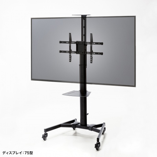CR-PL61BK / 手動上下昇降テレビスタンド（カメラ台、大型キャスター付き）