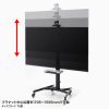 CR-PL61BK / 32～75型対応手動上下昇降テレビスタンド（カメラ台、大型キャスター付き）