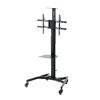 CR-PL61BK / 32～75型対応手動上下昇降テレビスタンド（カメラ台、大型キャスター付き）