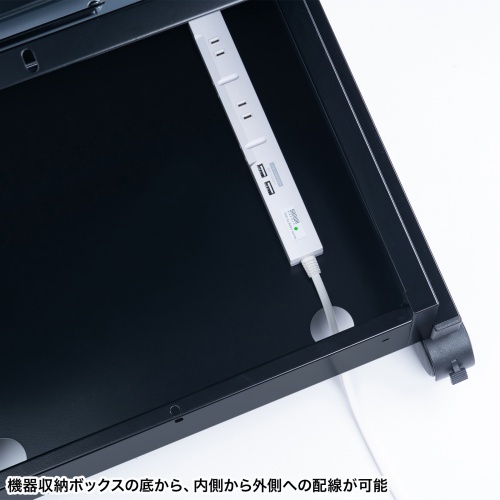 CR-PL66 / 40～65型対応デジタルサイネージスタンド（ロータイプ・収納ボックス付き）