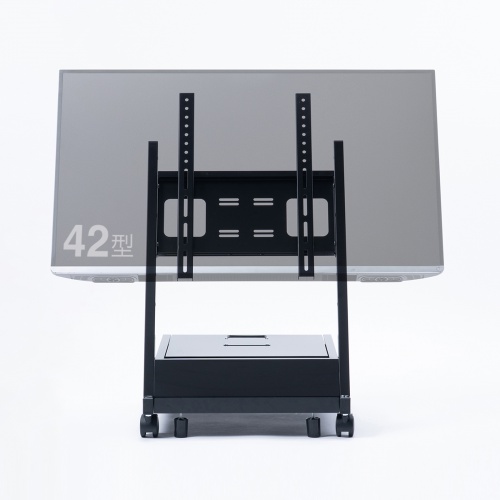 CR-PL66 / 40～65型対応デジタルサイネージスタンド（ロータイプ・収納ボックス付き）
