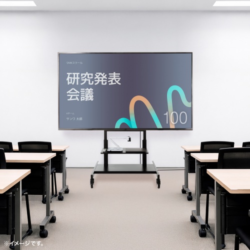 CR-PL67BK / 手動上下昇降ディスプレイスタンド（100型対応・高耐荷重）