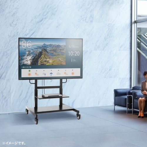 CR-PL67BK / 手動上下昇降ディスプレイスタンド（100型対応・高耐荷重）