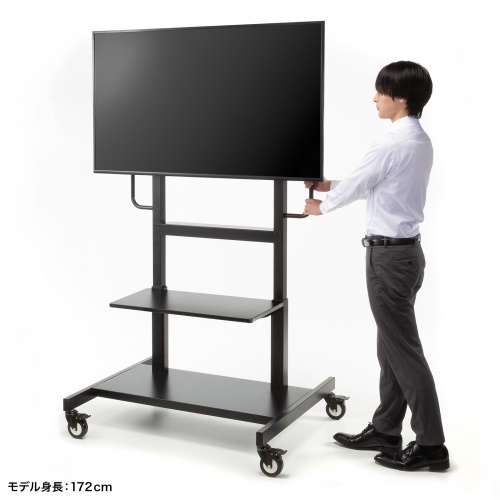 CR-PL67BK / 手動上下昇降ディスプレイスタンド（100型対応・高耐荷重）