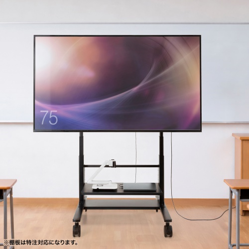 CR-PL68BK / 60～100型対応高耐荷重電動上下昇降ディスプレイスタンド