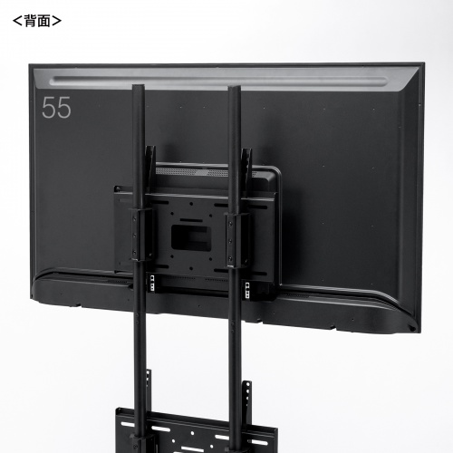 CR-PL71BK / 上下2面取り付けディスプレイスタンド（無段階高さ調整）