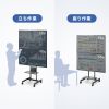 CR-PL71BK / 上下2面取り付けディスプレイスタンド（無段階高さ調整）