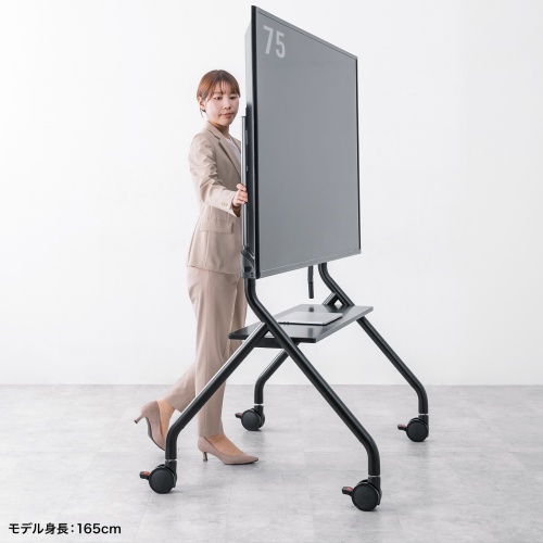 CR-PL72BK / 100型対応手動昇降ディスプレイスタンド