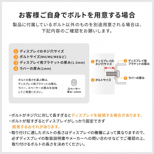 CR-PLKG11 / 50型～84型対応ディスプレイ壁掛け金具