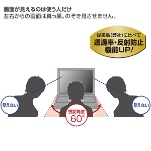 CRT-PF133WT / のぞき見防止フィルター（13.3型ワイド）