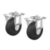 CST-75E-FIX2 汎用キャスター 75mm径 2個セット(固定)ゴム製 CST-75E-FIX2 / 汎用キャスター 75mm径 2個セット(固定)ゴム製