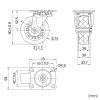 CST-75E-FRE2 汎用キャスター 75mm径 2個セット(フリー)ゴム製 CST-75E-FRE2 / 汎用キャスター 75mm径 2個セット(フリー)ゴム製