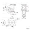 CST-75E-FRST2 / 汎用キャスター 75mm径 2個セット（フリーストッパー付き）ゴム製