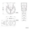 CST-75N-FIX2 / 汎用キャスター 75mm径 2個セット（固定）ナイロン製