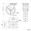 CST-75N-FRE2 汎用キャスター 75mm径 2個セット(フリー)ナイロン製 CST-75N-FRE2 / 汎用キャスター 75mm径 2個セット(フリー)ナイロン製