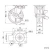 CST-75N-FRST2 汎用キャスター 75mm径 2個セット(フリーストッパー付き)ナイロン製 CST-75N-FRST2 / 汎用キャスター 75mm径 2個セット(フリーストッパー付き)ナイロン製