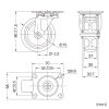 CST-75TP-FRE2 汎用キャスター 75mm径 2個セット(フリー)TPR製 CST-75TP-FRE2 / 汎用キャスター 75mm径 2個セット(フリー)TPR製