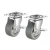 CST-75TP-FRST2 / 汎用キャスター 75mm径 2個セット（フリーストッパー付き）TPR製