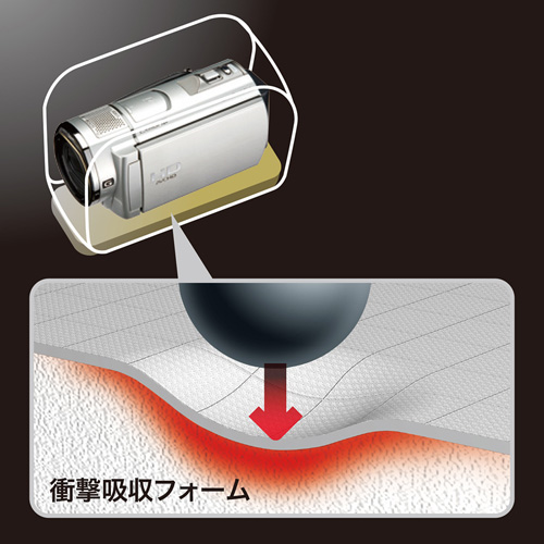 DG-DV05BK / 衝撃吸収ビデオカメラケース（スリムインナータイプ）Sサイズ