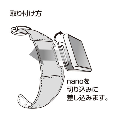 DG-STIP / iPod nano用腕時計バンド（ブラック）