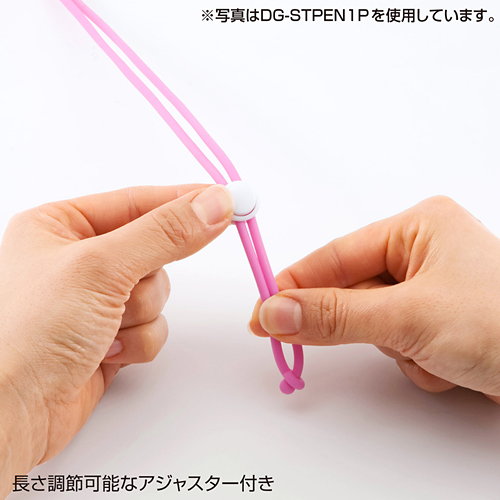 DG-STPEN1BK / タッチペン付iPhoneネックストラップ(ブラック）