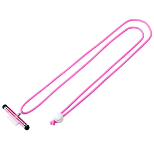DG-STPEN1P / タッチペン付iPhoneネックストラップ(ピンク)