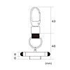 DG-STPEN2SV / タッチペン付きiPhoneカラビナフック(シルバー）