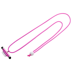 DG-STPEN3P / タッチペン付iPhoneネックストラップ(ピンク)