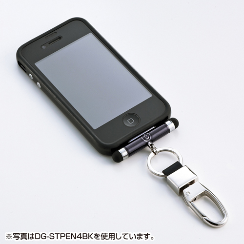 DG-STPEN4P / タッチペン付iPhoneカラビナフック（ピンク）