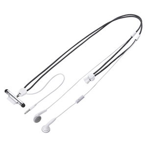 DG-STPEN5SV / タッチペン・イヤホン付iPhoneネックストラップ(シルバー)