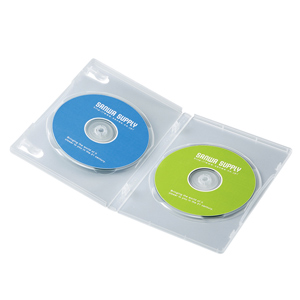 DVD-N2-03C / DVDトールケース（2枚収納・クリア)