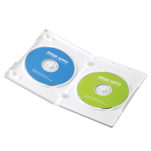 DVD-N2-10WH / DVDトールケース（2枚収納・ホワイト)