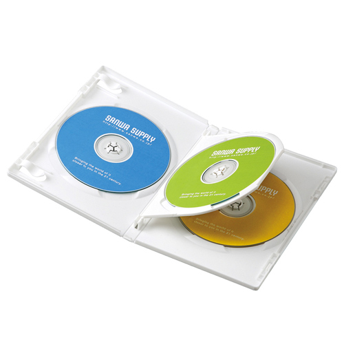DVD-N3-03WH / DVDトールケース（3枚収納・ホワイト)