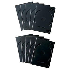 DVD-N3-10BK / DVDトールケース（3枚収納・ブラック)