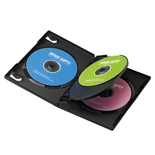 DVD-N4-10BK / DVDトールケース（4枚収納・ブラック)