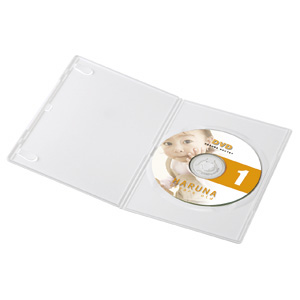 DVD-S1-03WH / 超スリムDVDトールケース（1枚収納・ホワイト）