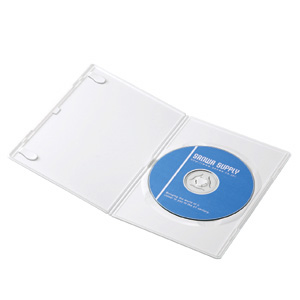 DVD-S1-10WH / 超スリムDVDトールケース（1枚収納・ホワイト）
