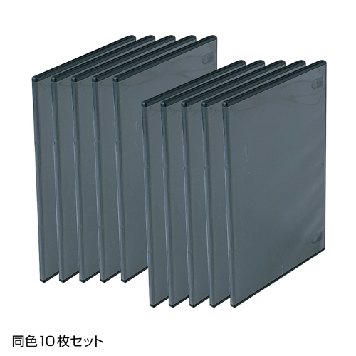 DVD-SL210BK / DVDスリムトールケース(10枚入り、ブラック)