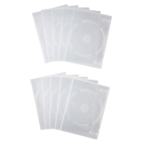 DVD-TN1-10CLN / DVDトールケース（1枚収納・10枚セット・クリア）